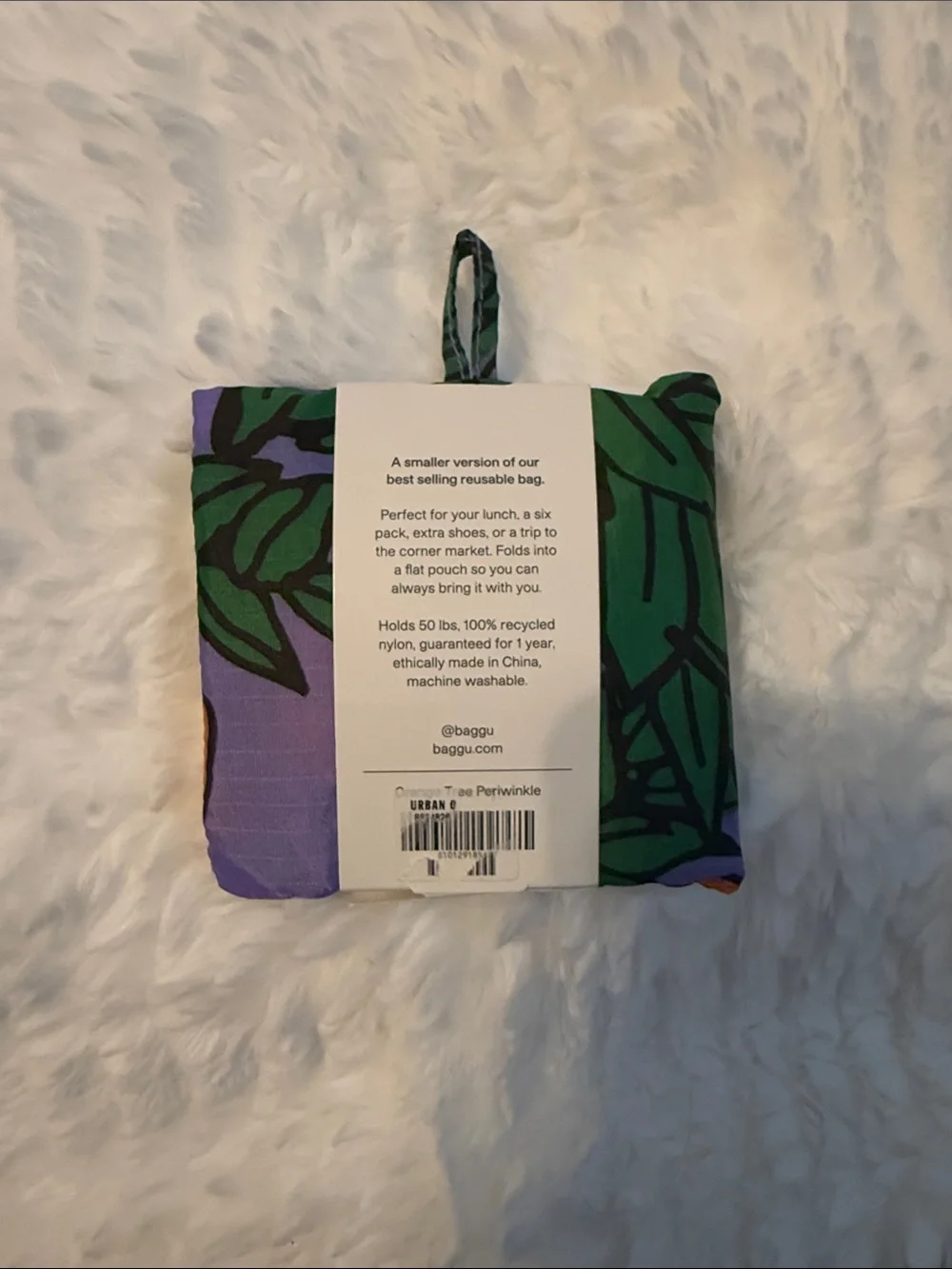 NWT Baggu Orange Tree Periwinkle Baby Reusable Bag - Picture 3 of 3